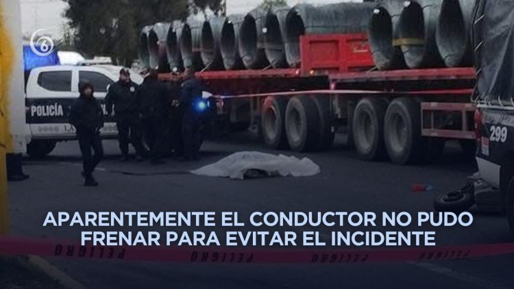 Motociclista muere aplastado por tráiler en la México-Puebla