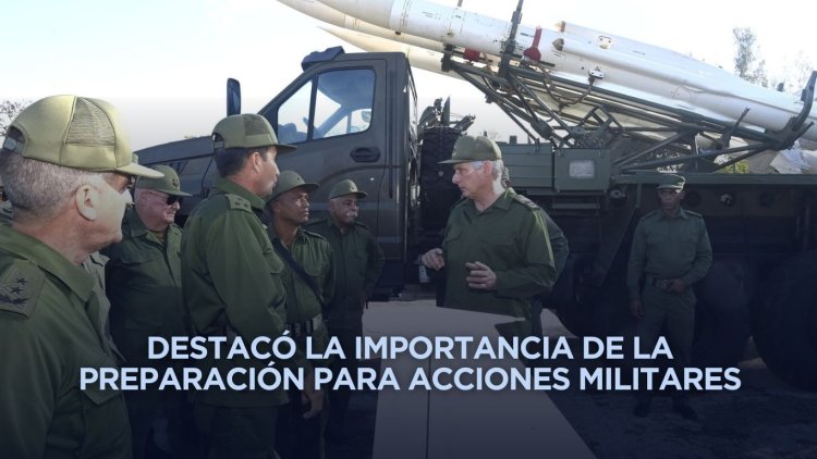 Presidente de Cuba da seguimiento a ejercicios de preparación para defensa