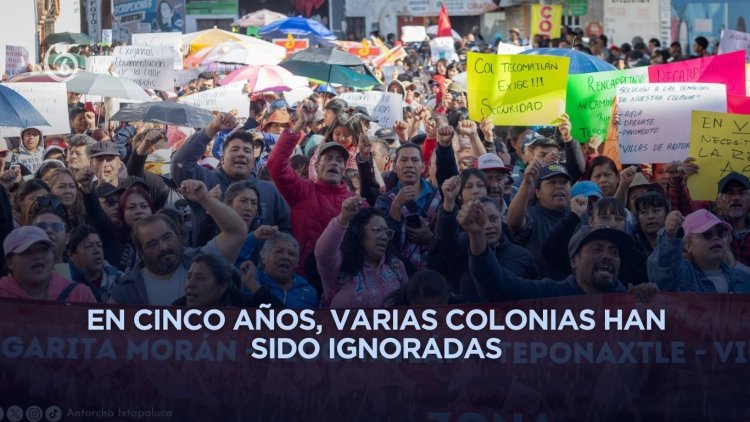 Con protestas, habitantes de Ixtapaluca reclaman obras al gobierno de Felipe Arvizu