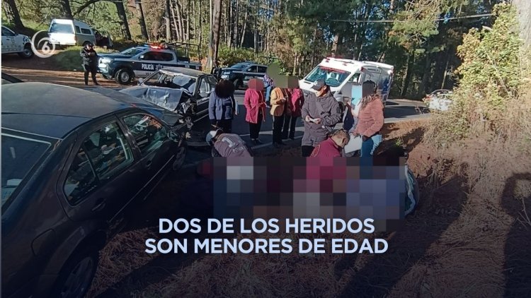 Cuatro lesionados tras choque frontal en la carretera Toluca–Zitácuaro