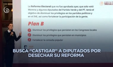 Sheinbaum anuncia Plan B de reforma electoral tras rechazo en la Cámara de Diputados