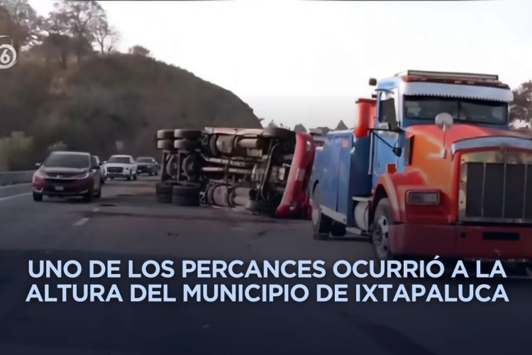 Accidentes en la México-Puebla provocan caos vial hacia CDMX