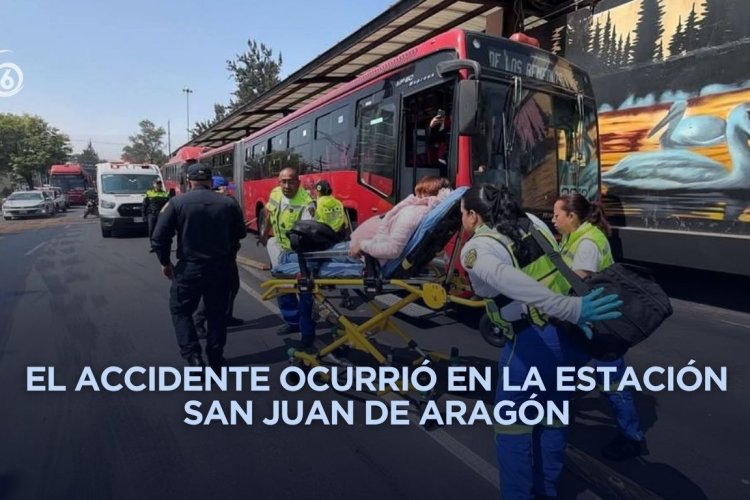 Choque de unidades del Metrobús de la Línea 5 deja 15 heridos