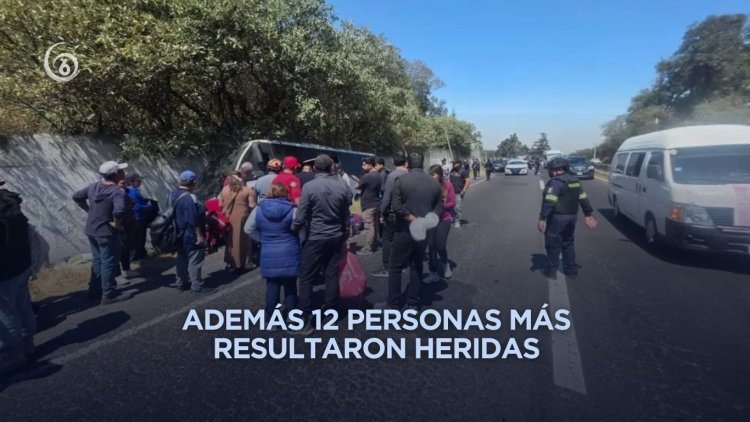 Muere pasajero durante volcadura de autobús en la México-Cuautla