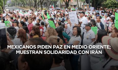 Cientos marchan en CDMX por la paz en Irán