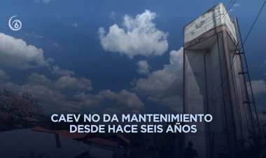 Cisterna de agua en Chicontepec, Veracruz en riesgo de colapso