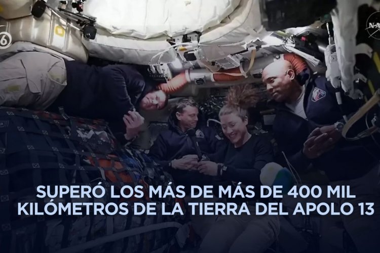 Artemis II rompe récord y se convierte en la misión tripulada más lejana de la Tierra