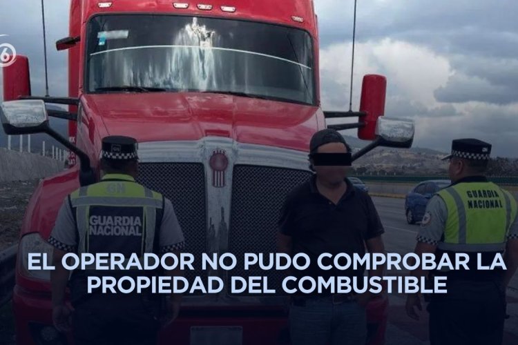 Detienen en la México-Puebla a transportista con más de 60 mil litros de huachicol