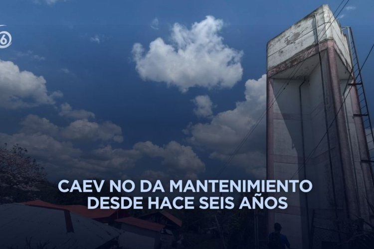 Cisterna de agua en Chicontepec, Veracruz en riesgo de colapso