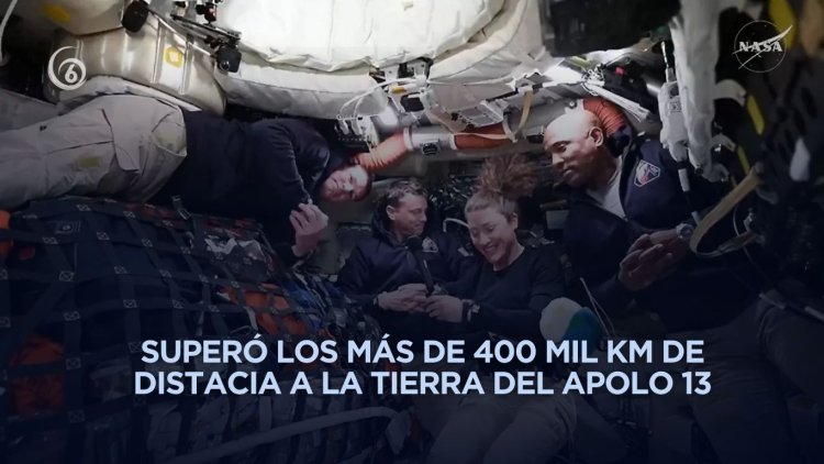 Artemis II rompe récord y se convierte en la misión tripulada más lejana de la Tierra