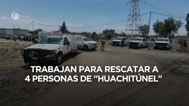 Colapsa "huachitúnel" en Acolman, Edomex; hay 4 atrapados