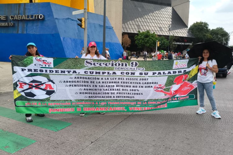 CNTE mantendrá bloqueos en CDMX; exigen que Sheinbaum les atienda