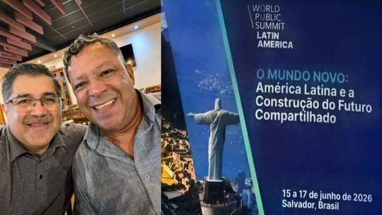 Doctor en Economía y antorchista, Brasil Acosta, participa en la "Asamblea de los pueblos del mundo", en Brasil